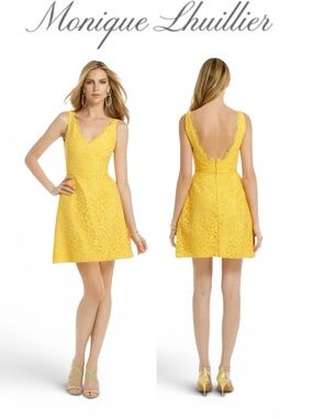 ml monique lhuillier jasmine lace midi-dress Monique Lhuillier | Dresses | Monique Lhuillier Womens Jasmine Lace Midi Dress